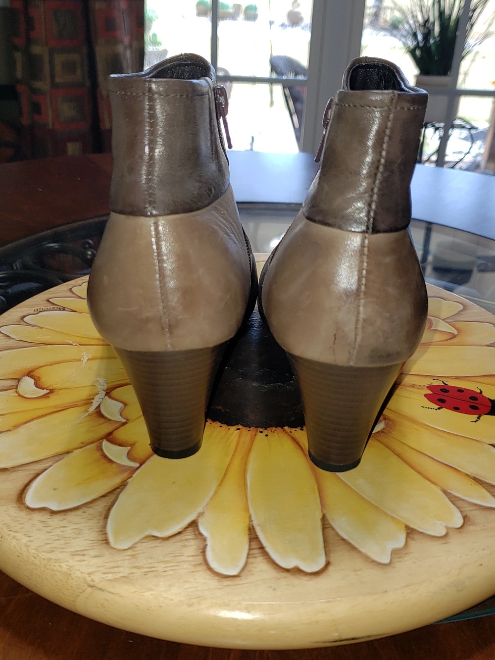 💘🖤💘 SPRING STEP GENERATE VINTAGE LEATHER BROWN TAN TRICOLOR BOOTS 9.5 - Picture 5 of 11